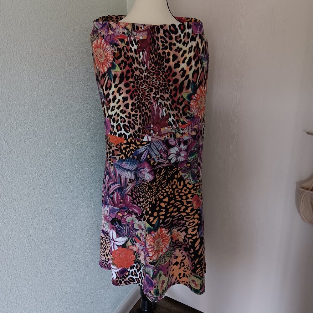 NWOT High-Low Animal and Floral Print Skirt, Size M